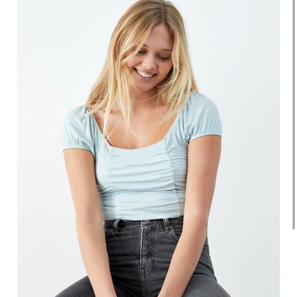 ☼ NWT Blue Pacsun Crop Top - Picture 2 of 7